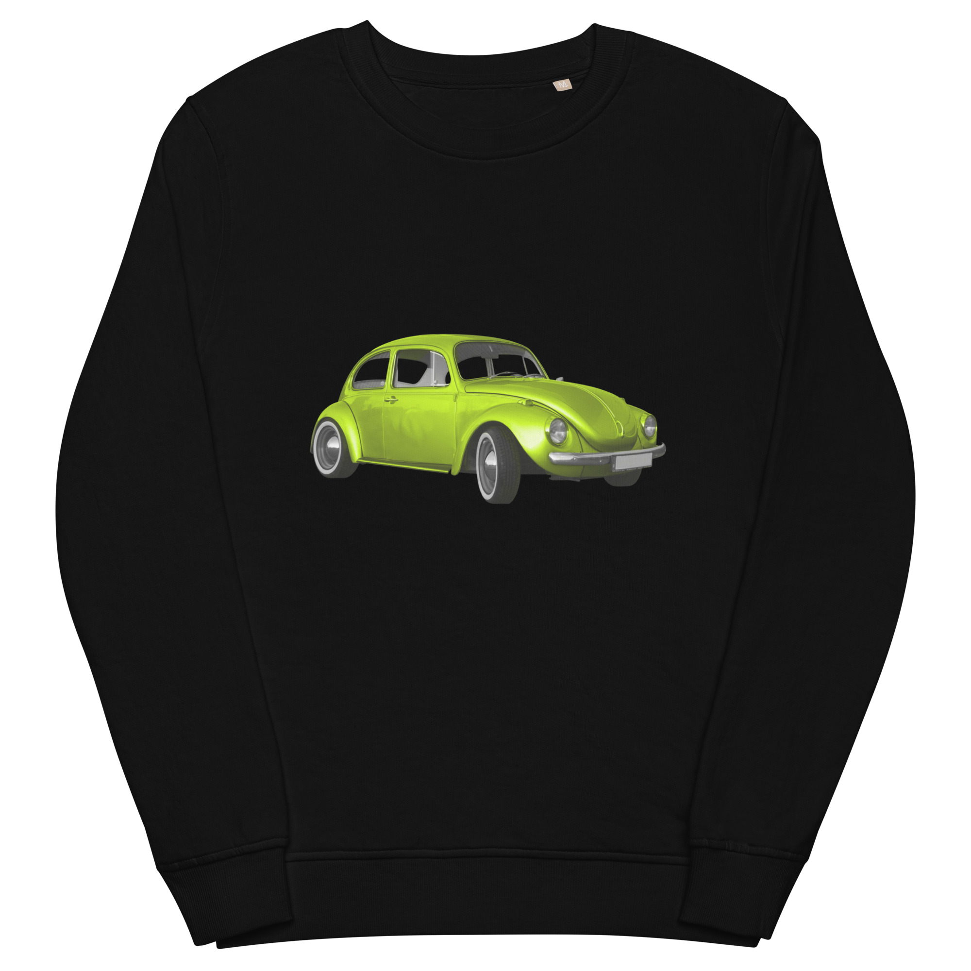 Unisex organic sweatshirt with car - Image 2
